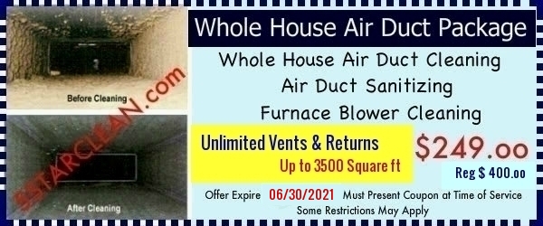 House Duct Cleaning Package